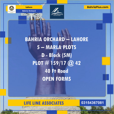 Residential Plot for Sale in Bahria Orchard, Lahore - (BP-135085)