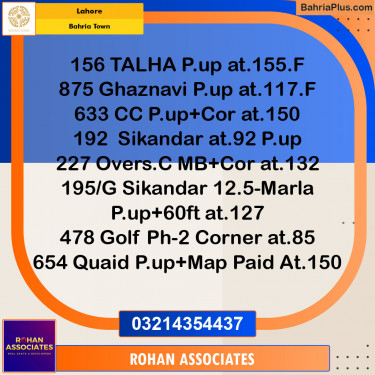Residential Plot for Sale in Bahria Town, Lahore - (BP-135114)