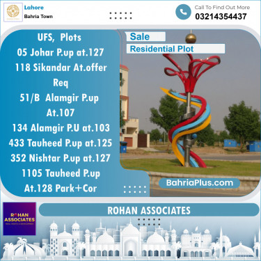 Residential Plot for Sale in Sector E - Johar Block -  Bahria Town, Lahore - (BP-135115)