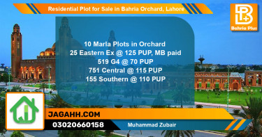 Residential Plot for Sale in Bahria Orchard, Lahore - (BP-135121)