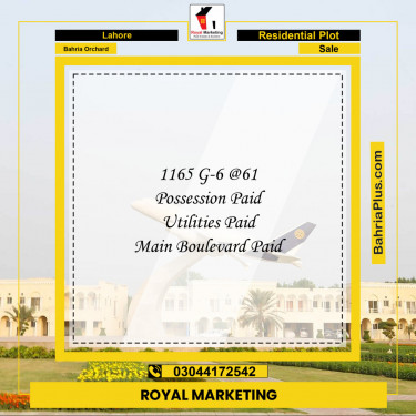 Residential Plot for Sale in Bahria Orchard, Lahore - (BP-135135)