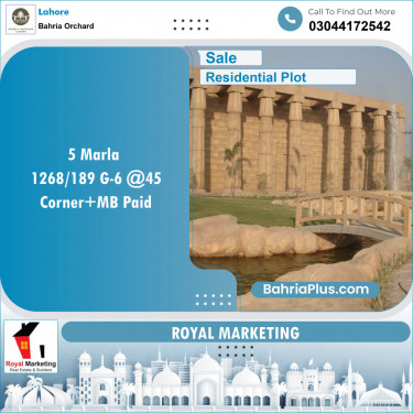 Residential Plot for Sale in Bahria Orchard, Lahore - (BP-135145)