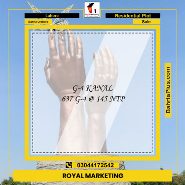 Residential Plot for Sale in Bahria Orchard, Lahore - (BP-135146)