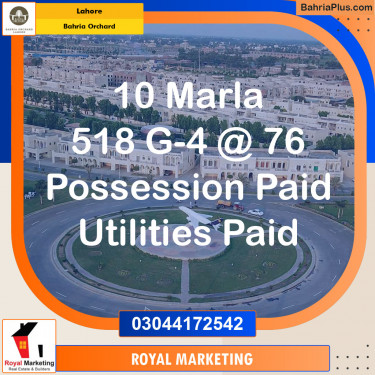 Residential Plot for Sale in Bahria Orchard, Lahore - (BP-135149)