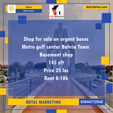 Residential Plot for Sale in Bahria Town, Lahore - (BP-135184)