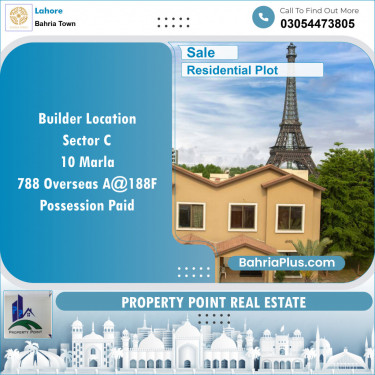 Residential Plot for Sale in Bahria Town, Lahore - (BP-135199)