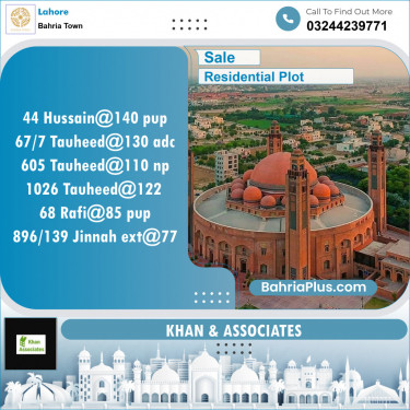 Residential Plot for Sale in Bahria Town, Lahore - (BP-135213)