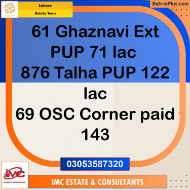 Residential Plot for Sale in Bahria Town, Lahore - (BP-135218)