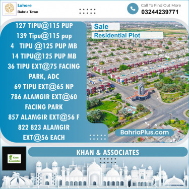 Residential Plot for Sale in Bahria Town, Lahore - (BP-135234)