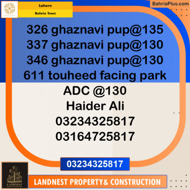 Residential Plot for Sale in Bahria Town, Lahore - (BP-135243)