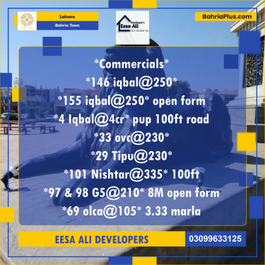 Residential Plot for Sale in Bahria Town, Lahore - (BP-135272)