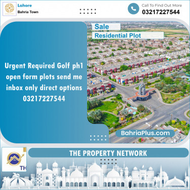 Residential Plot for Sale in Bahria Town, Lahore - (BP-135297)