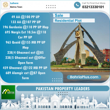 Residential Plot for Sale in Bahria Town, Lahore - (BP-135302)