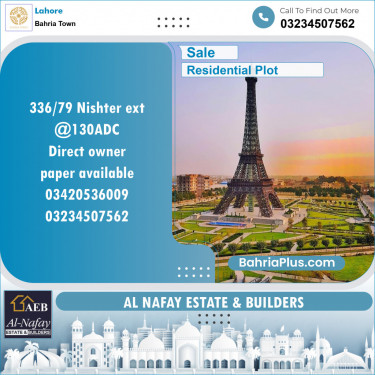 Residential Plot for Sale in Bahria Town, Lahore - (BP-135306)
