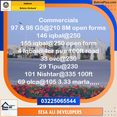 Commercial Plot for Sale in Bahria Orchard, Lahore - (BP-135313)