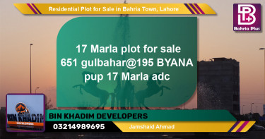 Residential Plot for Sale in Bahria Town, Lahore - (BP-135325)
