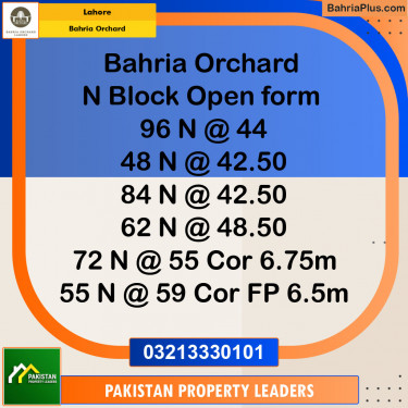Residential Plot for Sale in Bahria Orchard, Lahore - (BP-135340)