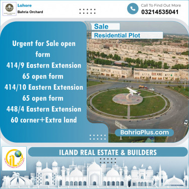Residential Plot for Sale in Bahria Orchard, Lahore - (BP-135344)