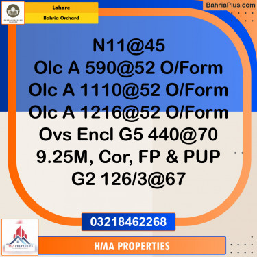 Residential Plot for Sale in OLC-A Block -  Bahria Orchard, Lahore - (BP-135363)