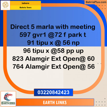 Residential Plot for Sale in Bahria Town, Lahore - (BP-135370)