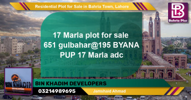 Residential Plot for Sale in Bahria Town, Lahore - (BP-135400)