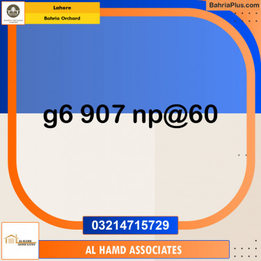 Residential Plot for Sale in Bahria Orchard, Lahore - (BP-135412)