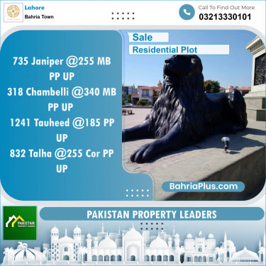 Residential Plot for Sale in Bahria Town, Lahore - (BP-135450)