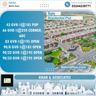 Residential Plot for Sale in Bahria Town, Lahore - (BP-135459)