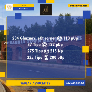 Residential Plot for Sale in Bahria Town, Lahore - (BP-135530)