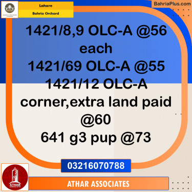 Residential Plot for Sale in Bahria Orchard, Lahore - (BP-135562)