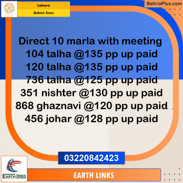 Residential Plot for Sale in Bahria Town, Lahore - (BP-135606)