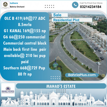 Residential Plot for Sale in Bahria Orchard, Lahore - (BP-135626)