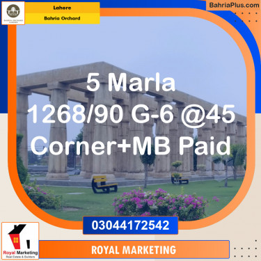Residential Plot for Sale in Bahria Orchard, Lahore - (BP-135654)