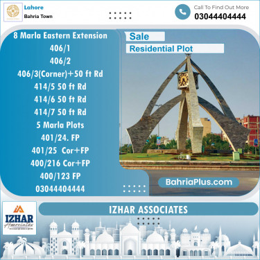 Residential Plot for Sale in Bahria Town, Lahore - (BP-135704)