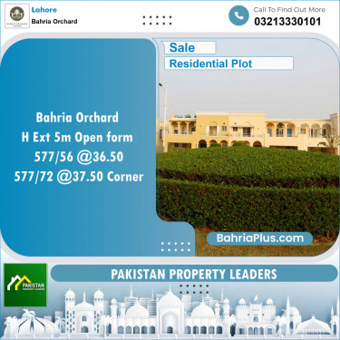Residential Plot for Sale in Bahria Orchard, Lahore - (BP-135785)