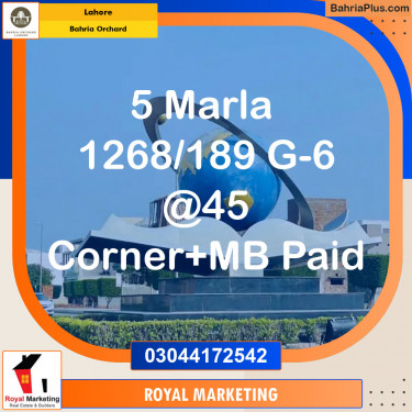 Residential Plot for Sale in Bahria Orchard, Lahore - (BP-135793)