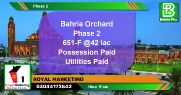 Residential Plot for Sale in Bahria Orchard, Lahore - (BP-135805)