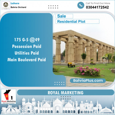 Residential Plot for Sale in Bahria Orchard, Lahore - (BP-135815)