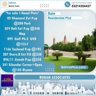 Residential Plot for Sale in Bahria Town, Lahore - (BP-135816)