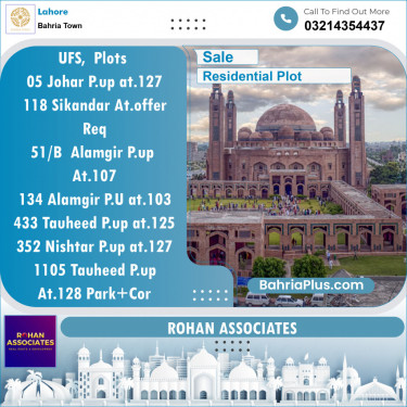Residential Plot for Sale in Sector E - Johar Block -  Bahria Town, Lahore - (BP-135819)