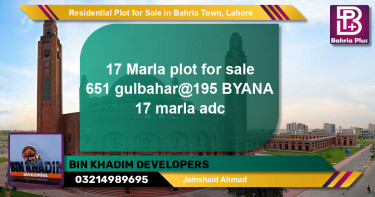 Residential Plot for Sale in Bahria Town, Lahore - (BP-135869)
