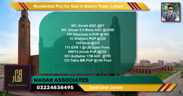 Residential Plot for Sale in Bahria Town, Lahore - (BP-135898)