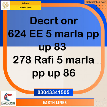 Residential Plot for Sale in Bahria Town, Lahore - (BP-135910)