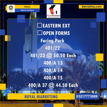 Residential Plot for Sale in Bahria Orchard, Lahore - (BP-135932)