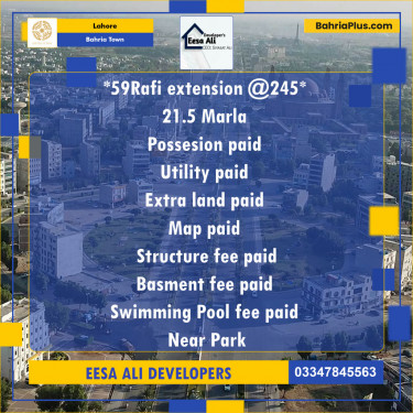 Residential Plot for Sale in Bahria Town, Lahore - (BP-136002)