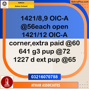 Residential Plot for Sale in Bahria Orchard, Lahore - (BP-136069)