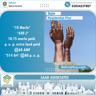 Residential Plot for Sale in Bahria Orchard, Lahore - (BP-136085)