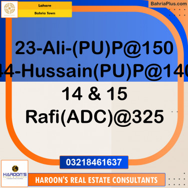 Residential Plot for Sale in Bahria Town, Lahore - (BP-136089)