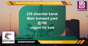 Residential Plot for Sale in Bahria Town, Lahore - (BP-136110)