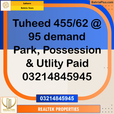 Residential Plot for Sale in Bahria Town, Lahore - (BP-136205)